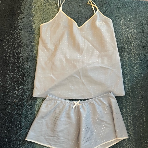 Kate Spade Light Blue Polka Dot “Mrs”Pajama Set